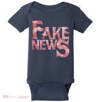 Fake News Distressed Text Baby Bodysuit thumb 0