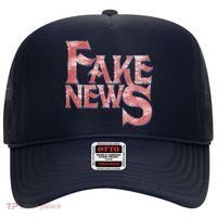 Fake News Distressed Text Hat thumb 0