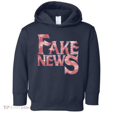 Fake News Distressed Text Toddler Hoodie