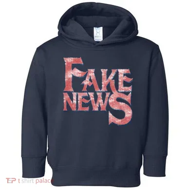 Fake News Distressed Text Toddler Hoodie