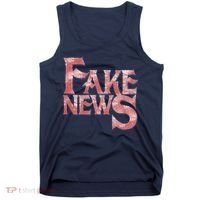 Fake News Distressed Text Tank Top thumb 0