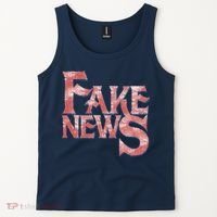Fake News Distressed Text Tank Top thumb 2