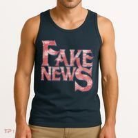 Fake News Distressed Text Tank Top thumb 3