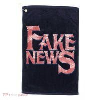 Fake News Distressed Text Golf Towel thumb 0