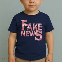 Fake News Distressed Text Toddler T-Shirt thumb 2