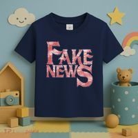 Fake News Distressed Text Toddler T-Shirt thumb 3