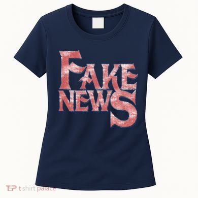 Fake News Distressed Text Women's T-Shirt