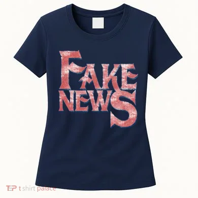Fake News Distressed Text Women's T-Shirt