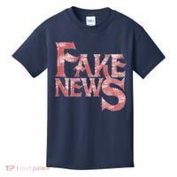 Fake News Distressed Text Kids T-Shirt thumb 0