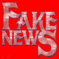 Fake News Distressed Text Santa Hat thumb 1