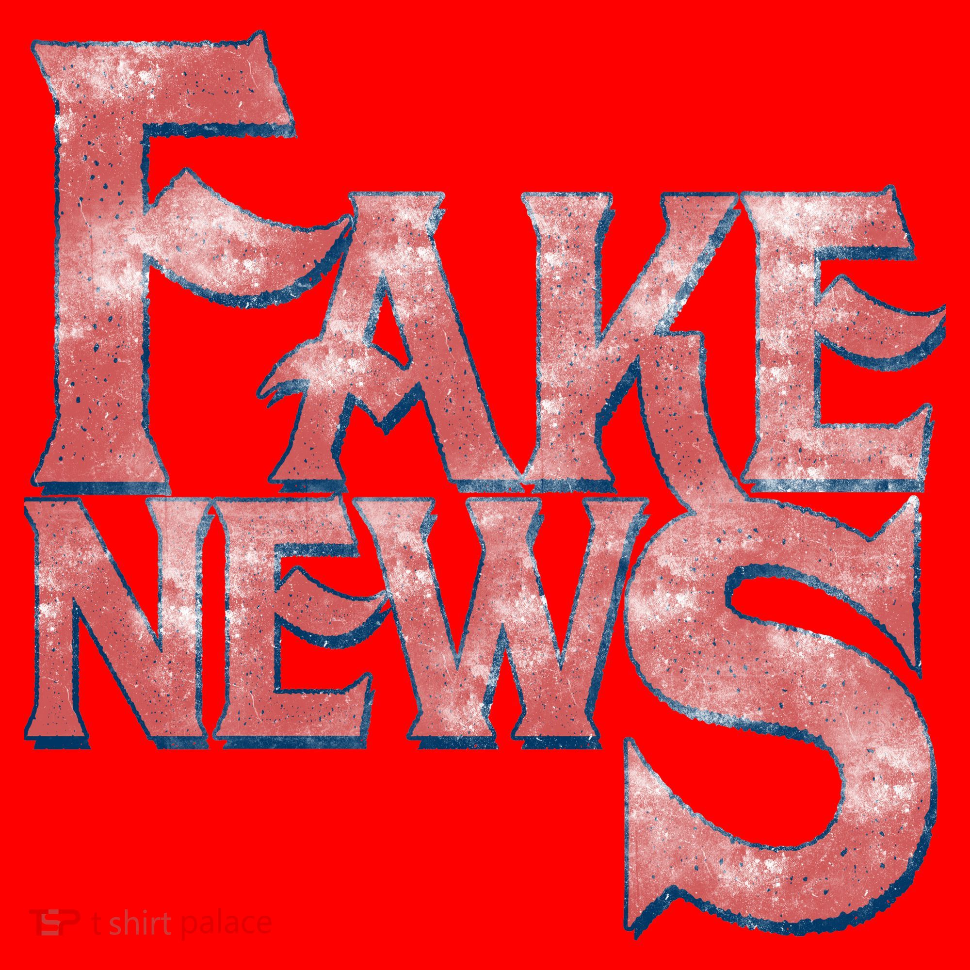 Fake News Distressed Text Santa Hat