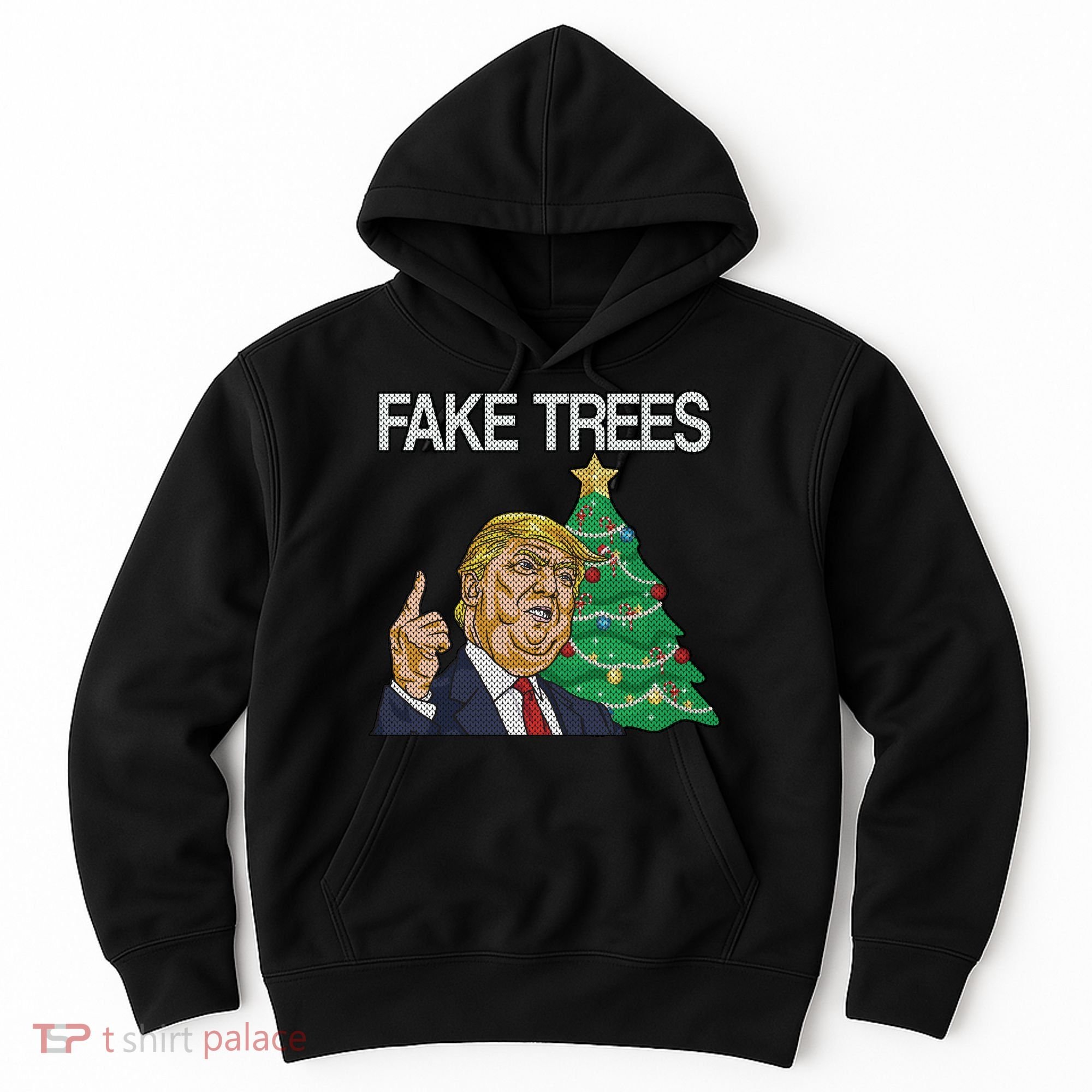 Fake Trees News Ugly Christmas Hoodie
