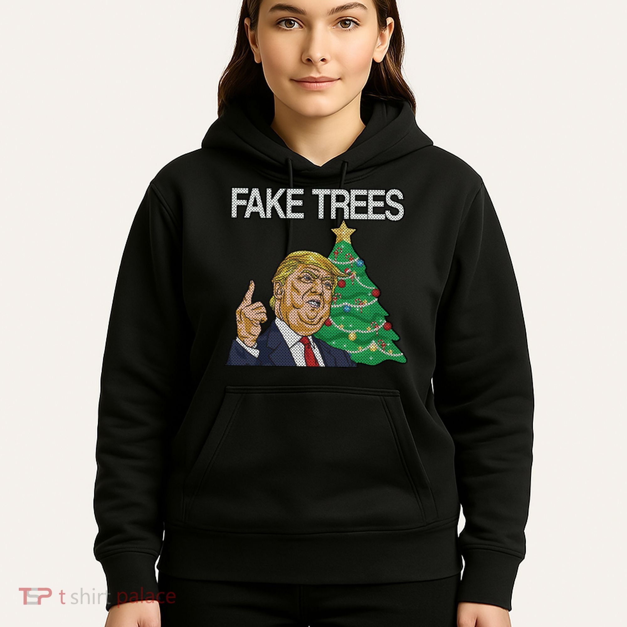 Fake Trees News Ugly Christmas Hoodie