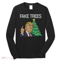 Fake Trees News Ugly Christmas Long Sleeve Shirt thumb 0