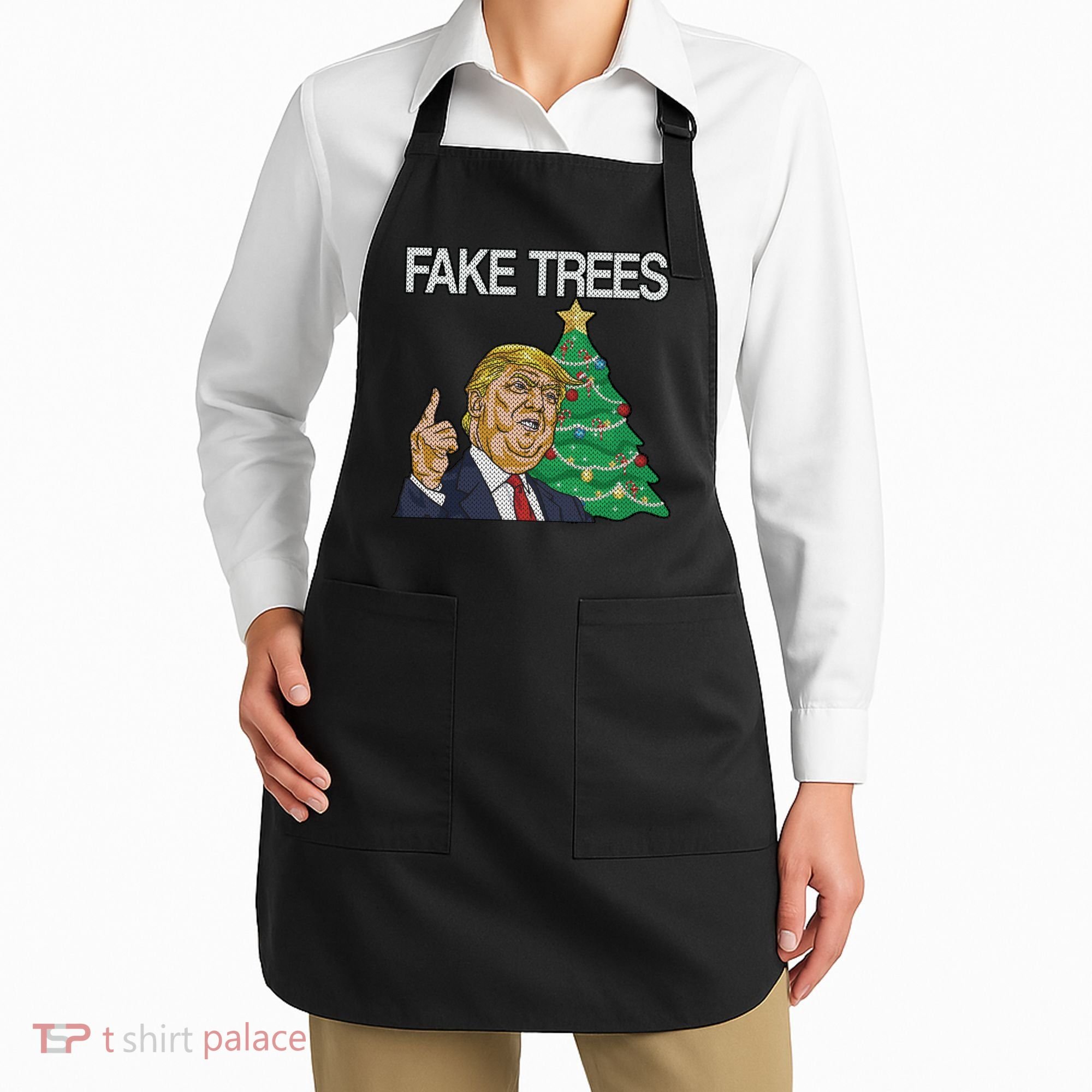 Fake Trees News Ugly Christmas Apron