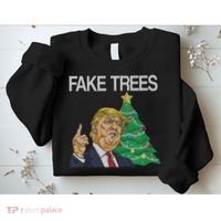Fake Trees News Ugly Christmas Sweatshirt thumb 2
