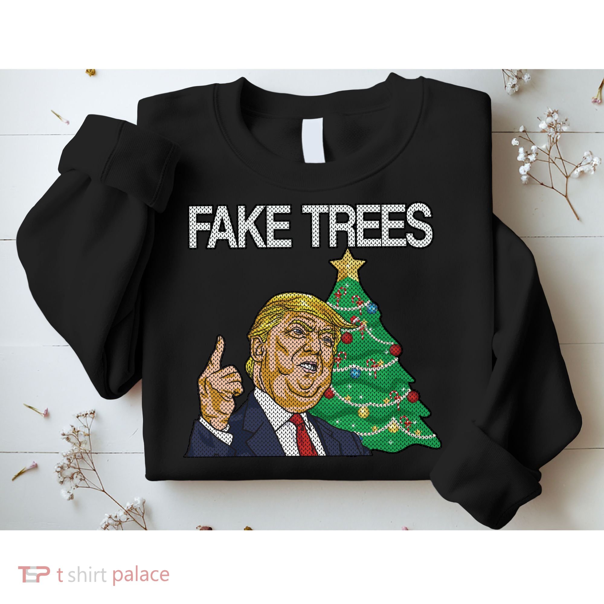 Fake Trees News Ugly Christmas Sweatshirt