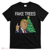 Fake Trees News Ugly Christmas T-Shirt thumb 0