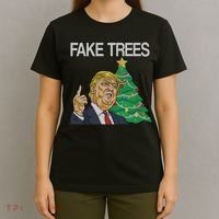 Fake Trees News Ugly Christmas T-Shirt thumb 4