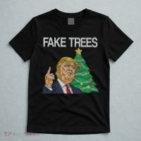 Fake Trees News Ugly Christmas T-Shirt thumb 5