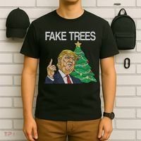 Fake Trees News Ugly Christmas T-Shirt thumb 6