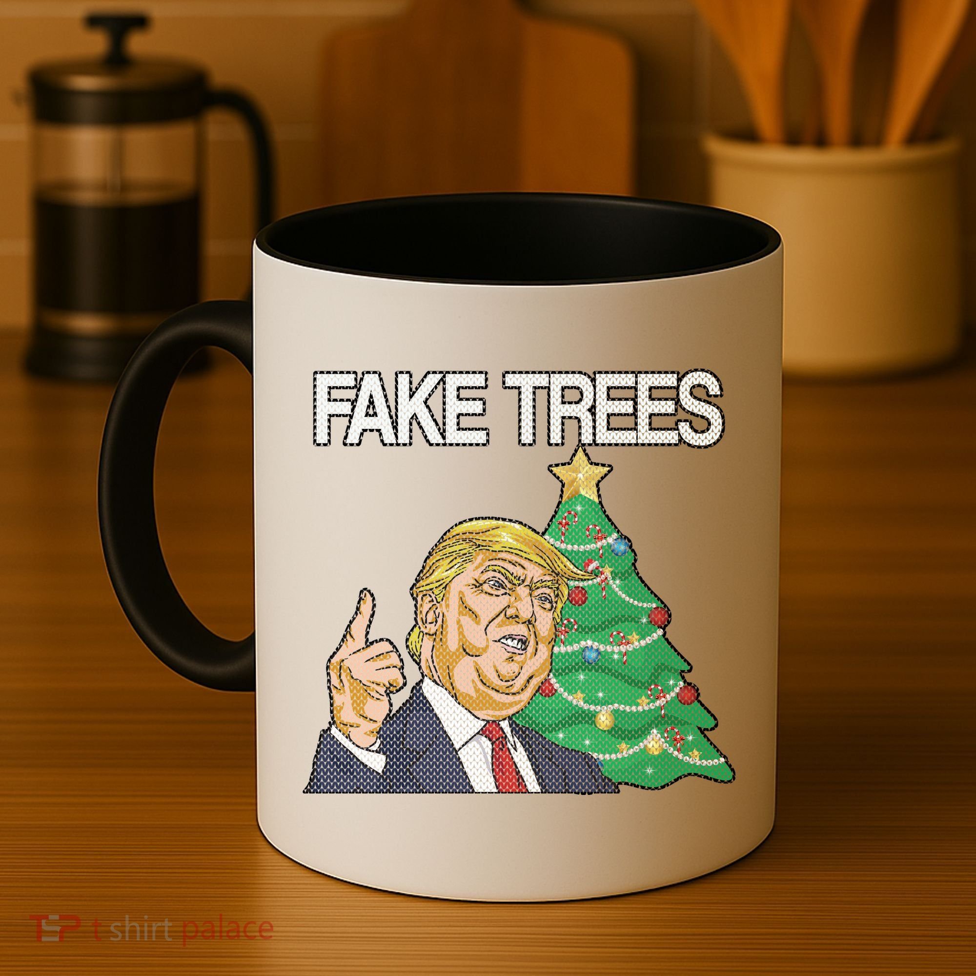 Fake Trees News Ugly Christmas Coffee Mug