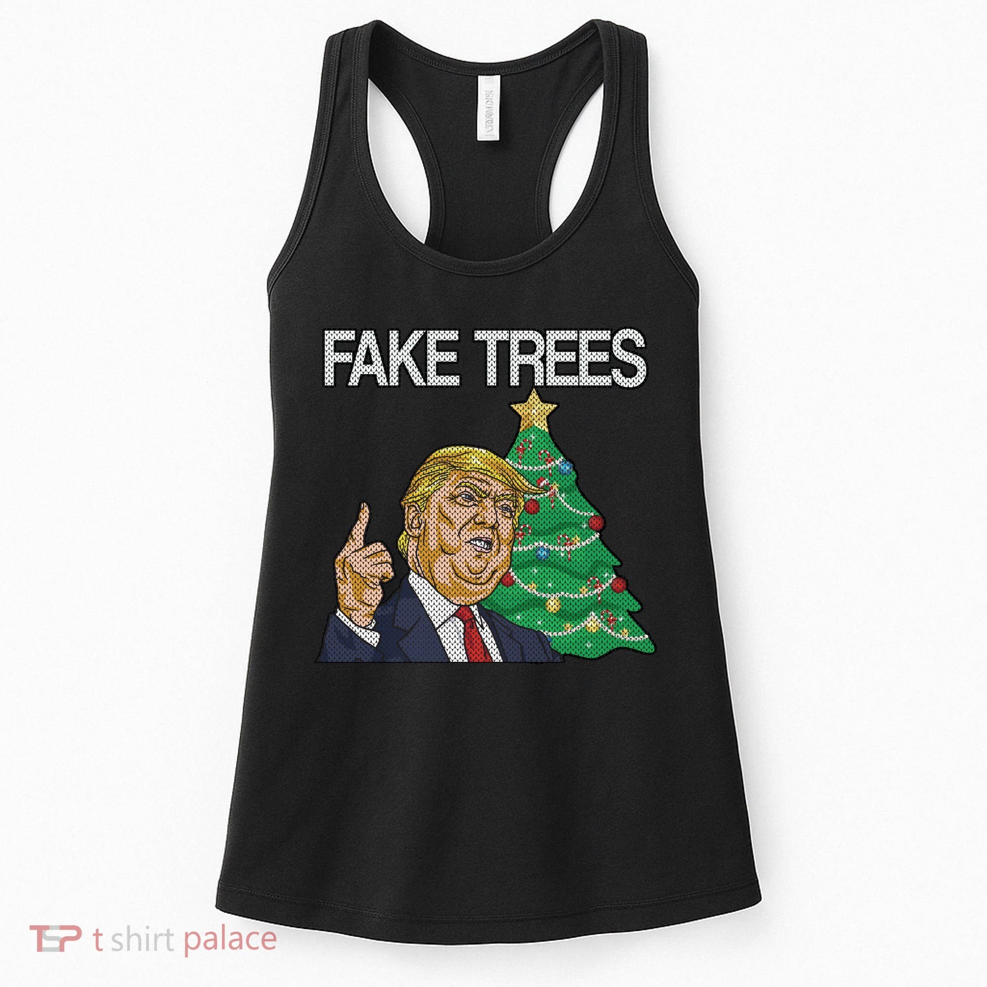 Fake Trees News Ugly Christmas Women's Tank Top