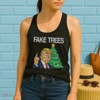 Fake Trees News Ugly Christmas Women's Tank Top thumb 2