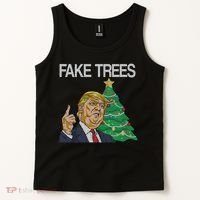 Fake Trees News Ugly Christmas Tank Top thumb 2