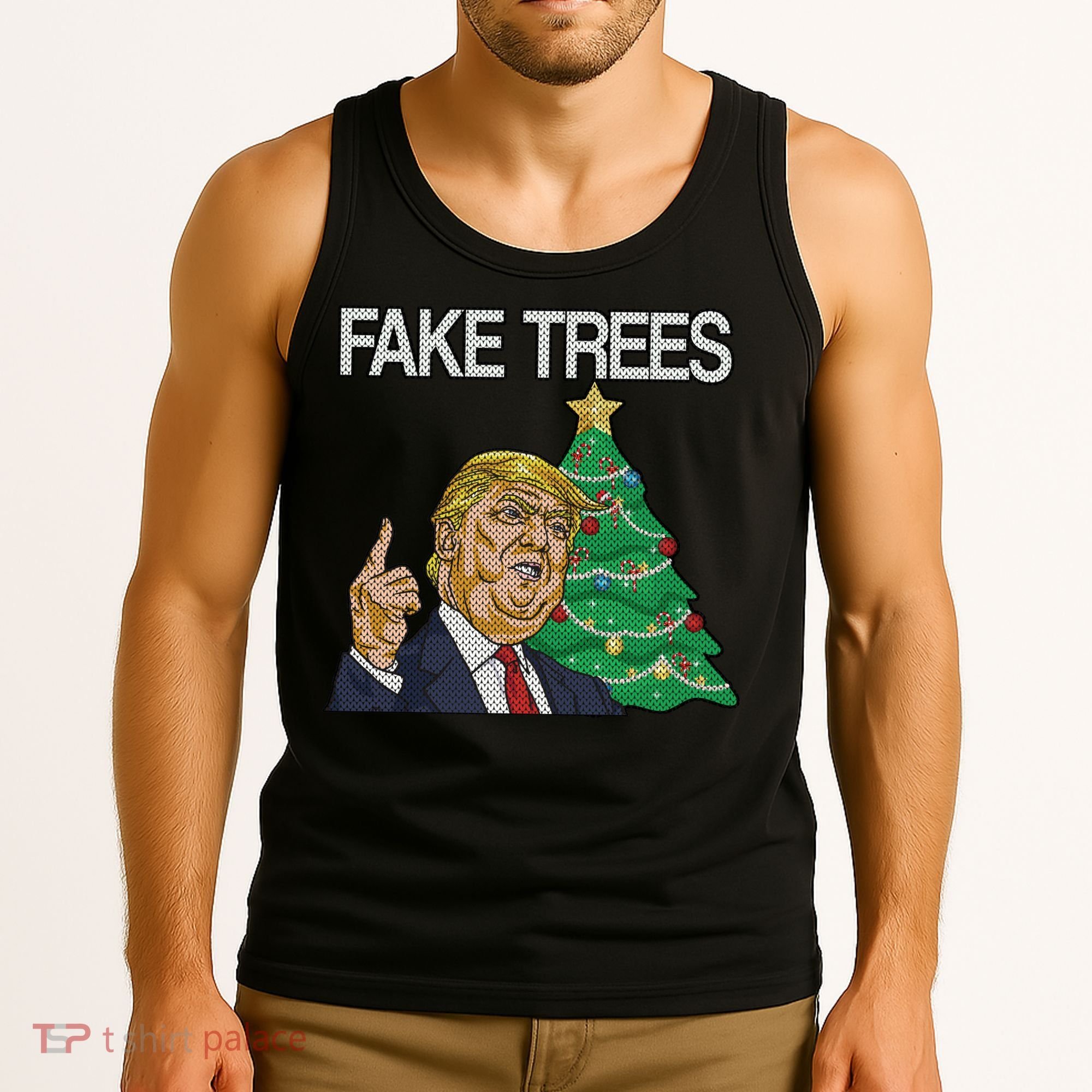 Fake Trees News Ugly Christmas Tank Top