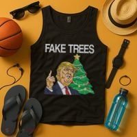 Fake Trees News Ugly Christmas Tank Top thumb 4