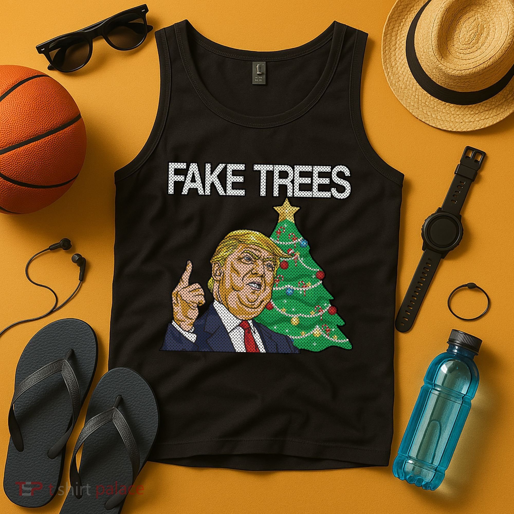 Fake Trees News Ugly Christmas Tank Top