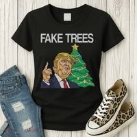 Fake Trees News Ugly Christmas Women's T-Shirt thumb 3