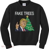 Fake Trees News Ugly Christmas Kids Sweatshirt thumb 0