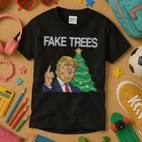 Fake Trees News Ugly Christmas Kids T-Shirt thumb 3
