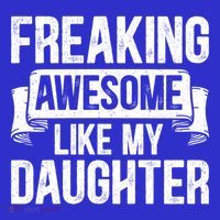 Freaking Awesome Like My Daughter Funny Gift Grandpa Dad Joke Funny Gift Mousepad thumb 1