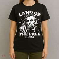Funny Abe Lincoln Land Of The Free Refills T-Shirt thumb 4