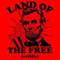Funny Abe Lincoln Land Of The Free Refills Santa Hat thumb 1