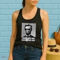 Funny Abe Lincoln That Is So Four Score And Seven Years Ago Women's Tank Top thumb 2