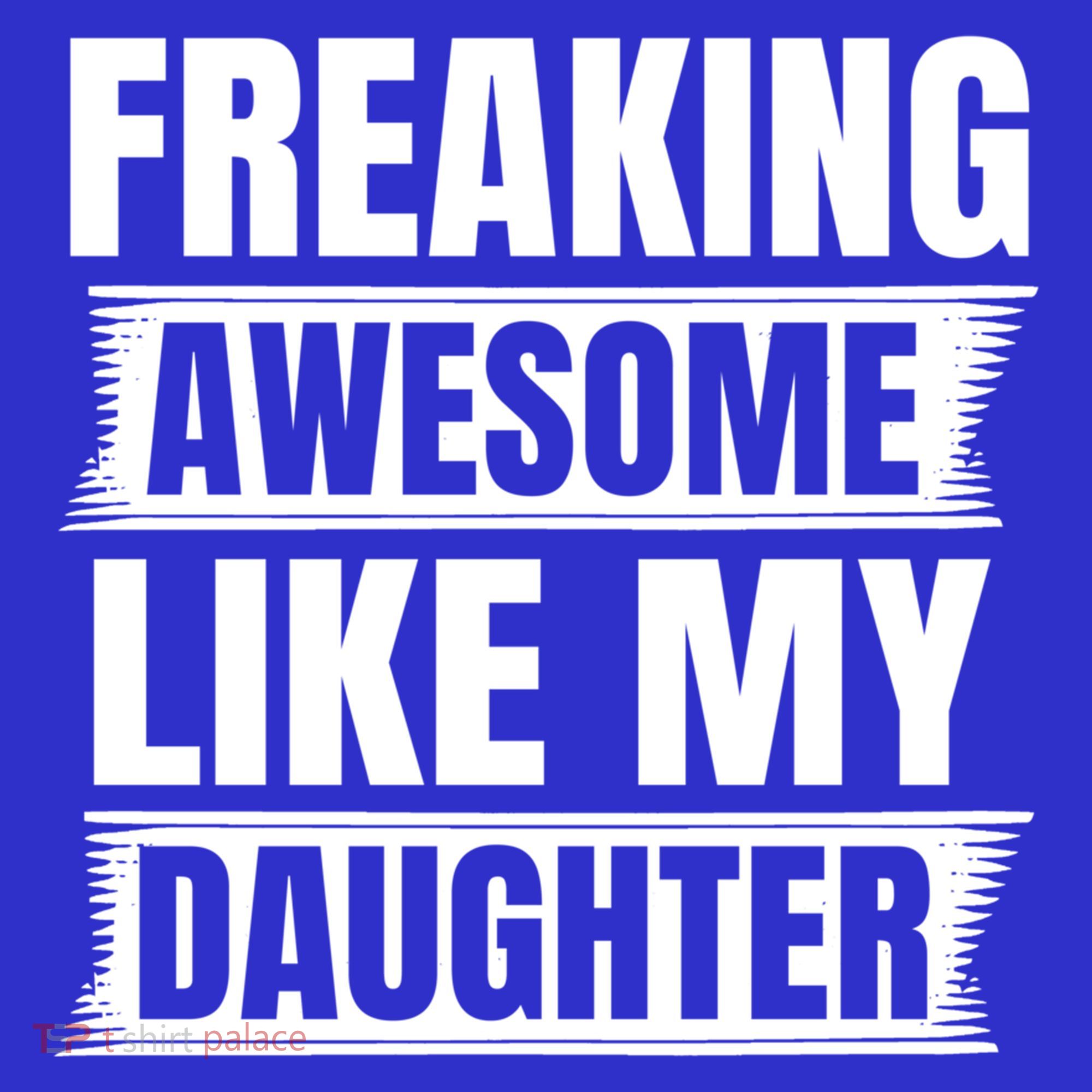 Freaking Awesome Like My Daughter Funny Fathers Day Dad Cool Gift Tote Bag