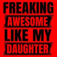 Freaking Awesome Like My Daughter Funny Fathers Day Dad Cool Gift Santa Hat thumb 1