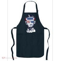 Funny Abraham Lincoln Wearing Glasses And Bandana Apron thumb 0