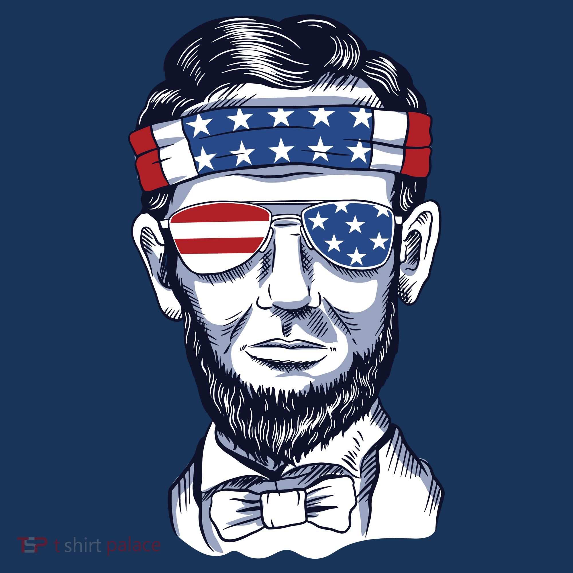 Funny Abraham Lincoln Wearing Glasses And Bandana Women's Hoodie