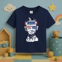 Funny Abraham Lincoln Wearing Glasses And Bandana Toddler T-Shirt thumb 3