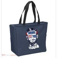 Funny Abraham Lincoln Wearing Glasses And Bandana Tote Bag thumb 2