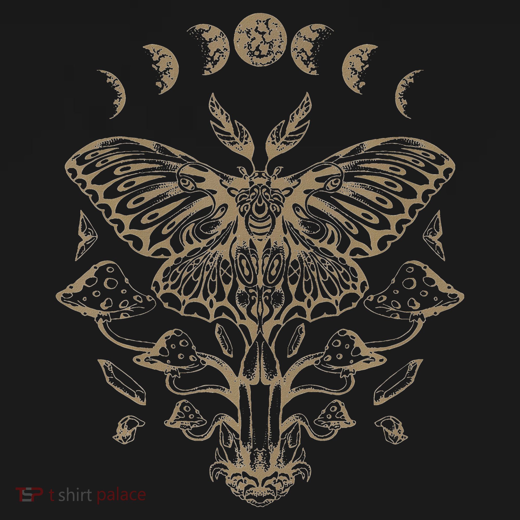Fairycore Aesthetic Luna Moth Mushrooms Butterfly Grunge Women's Hoodie