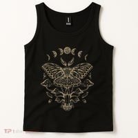 Fairycore Aesthetic Luna Moth Mushrooms Butterfly Grunge Tank Top thumb 2