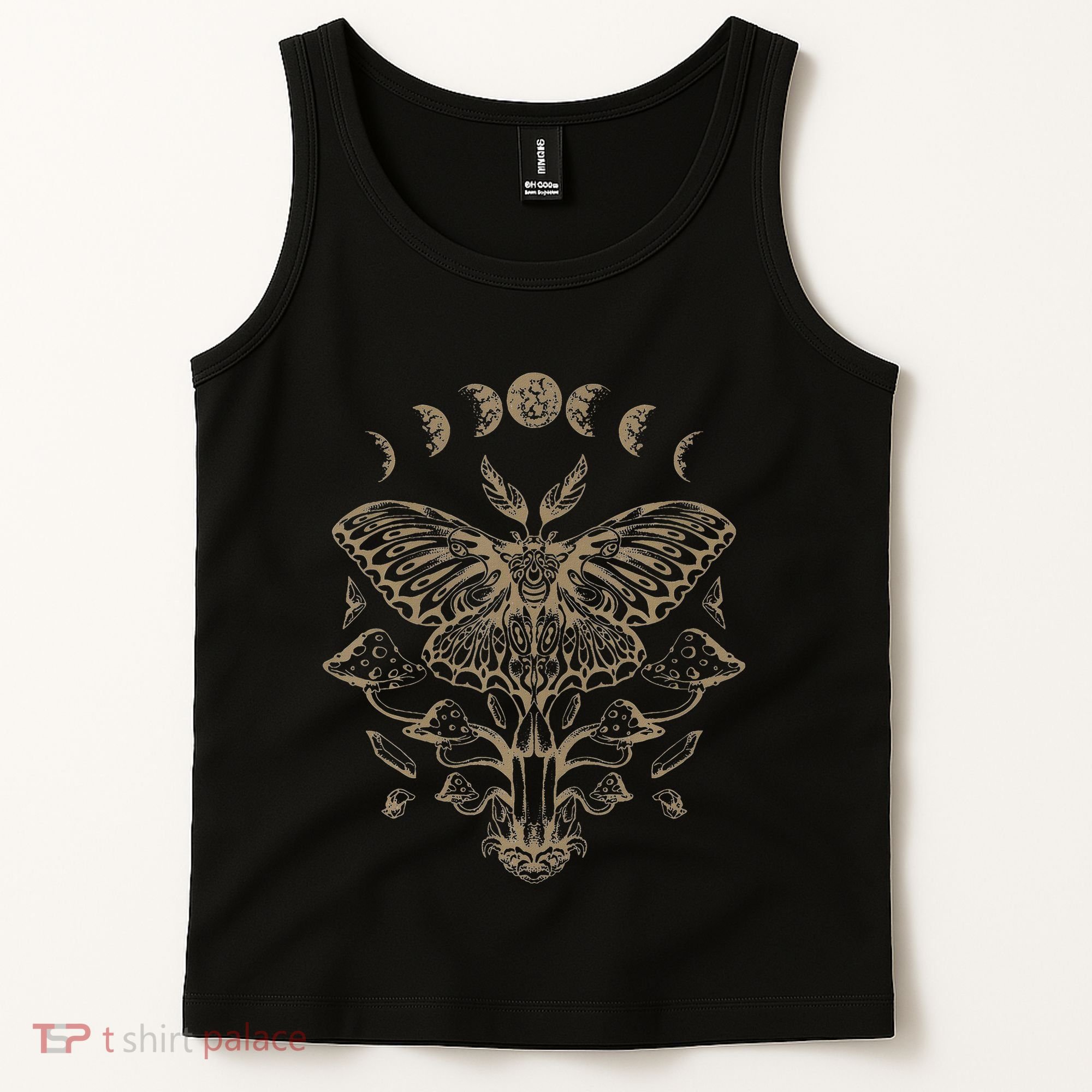 Fairycore Aesthetic Luna Moth Mushrooms Butterfly Grunge Tank Top