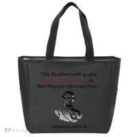 Funny Abraham Lincoln History Teacher Internet Quotes Tote Bag thumb 0