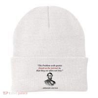 Funny Abraham Lincoln History Teacher Internet Quotes Beanie thumb 0